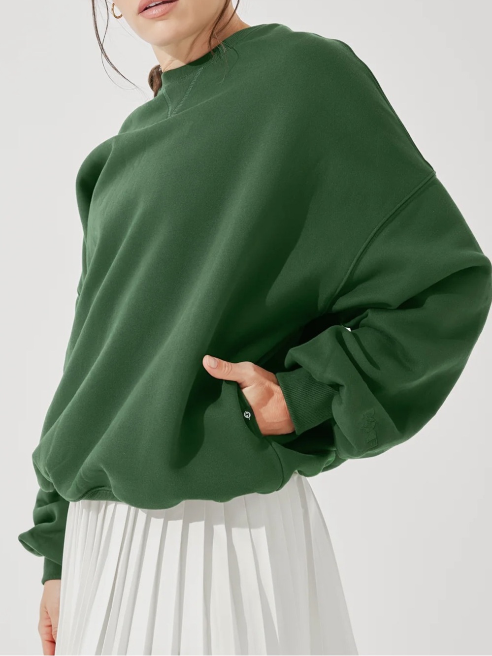 Popflex Cloud Crewneck Sweater Sweatshirt Fern Green Small